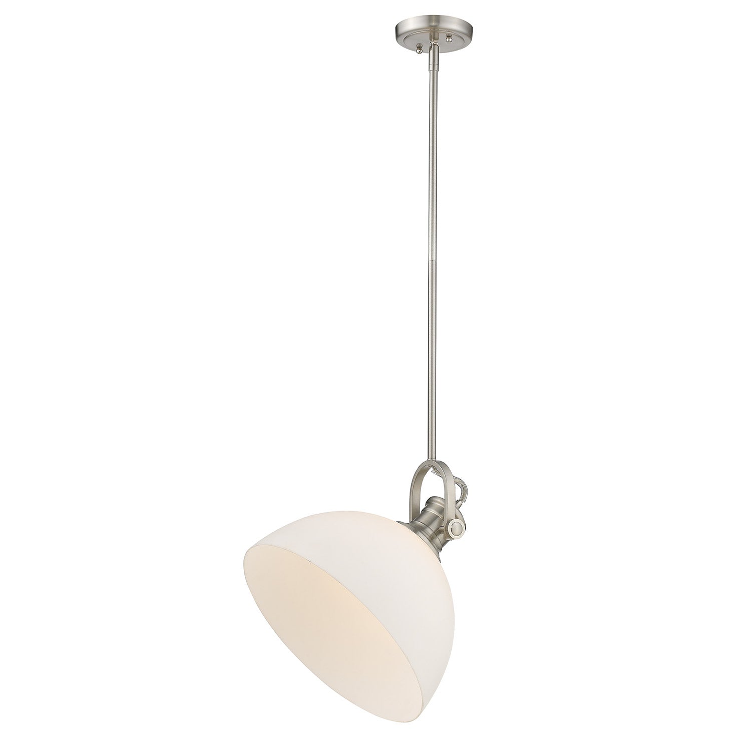 Golden - 3118-L PW-OP - One Light Pendant - Hines - Pewter