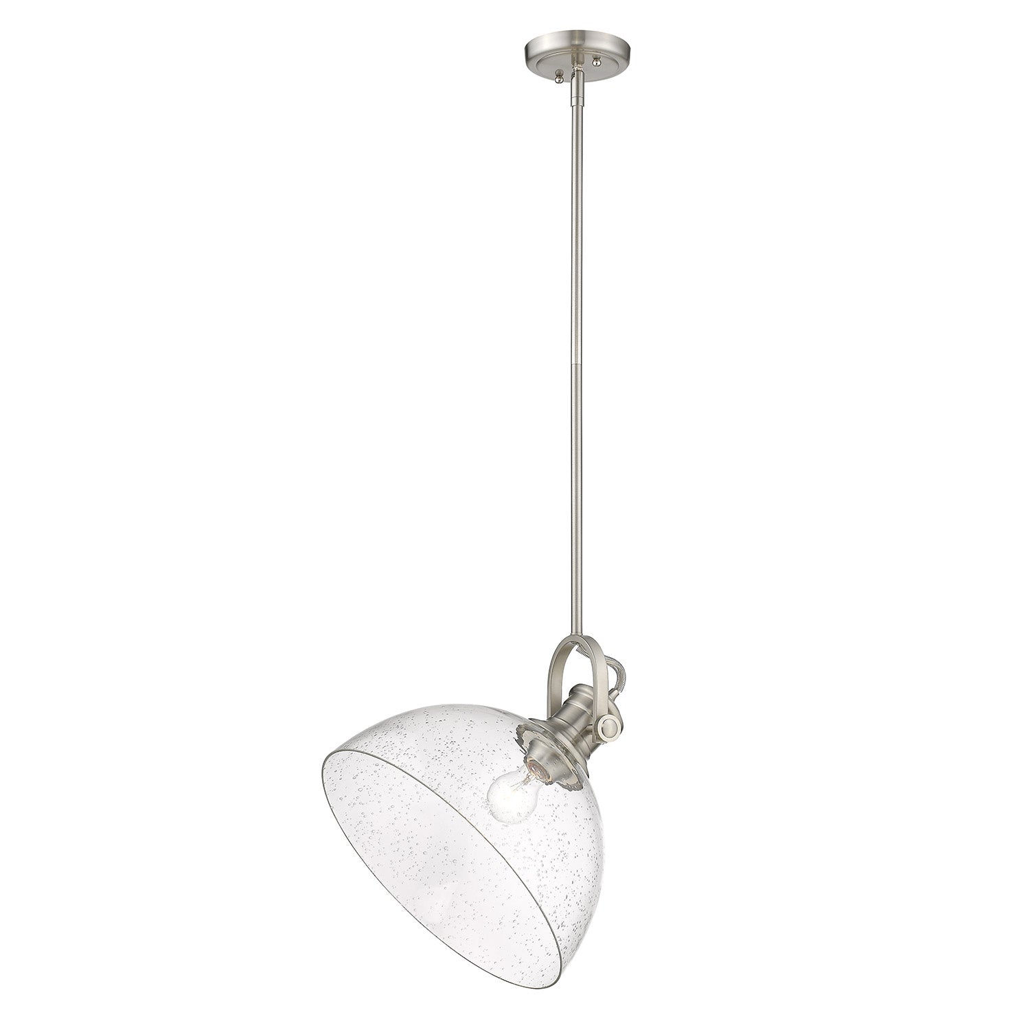 Golden - 3118-L PW-SD - One Light Pendant - Hines - Pewter