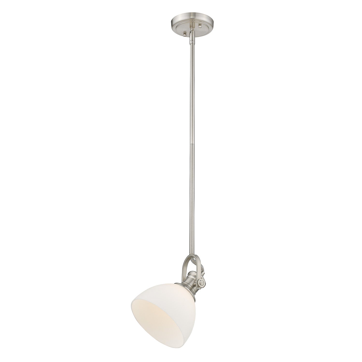 Golden - 3118-M1L PW-OP - One Light Mini Pendant - Hines - Pewter