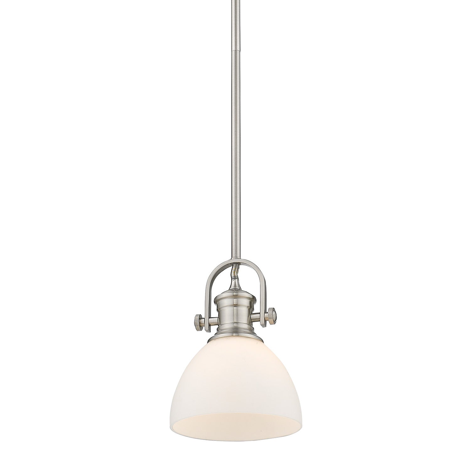 Golden - 3118-M1L PW-OP - One Light Mini Pendant - Hines - Pewter