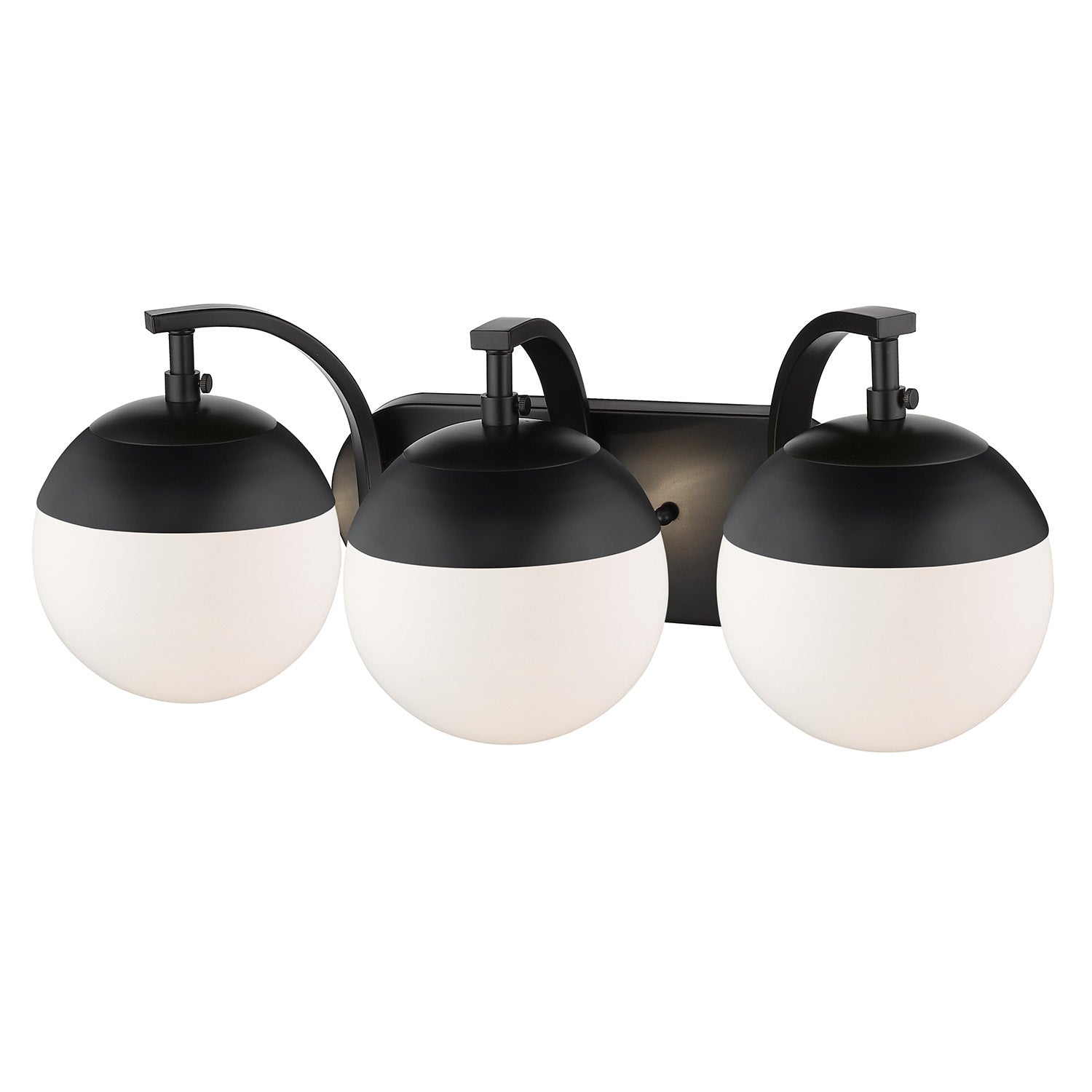 Golden - 3218-BA3 BLK-BLK - Three Light Bath Vanity - Dixon - Matte Black