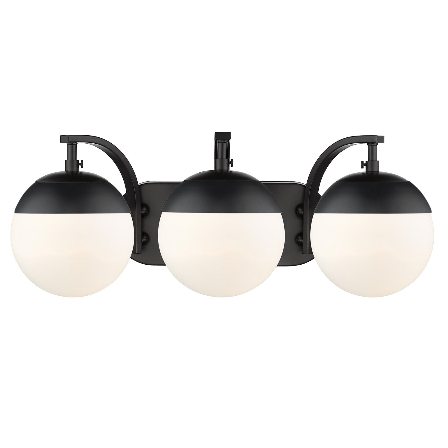 Golden - 3218-BA3 BLK-BLK - Three Light Bath Vanity - Dixon - Matte Black