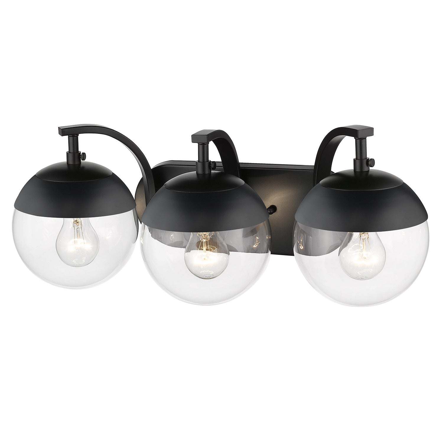 Golden - 3219-BA3 BLK-BLK - Three Light Bath Vanity - Dixon - Matte Black