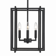 Golden - 6070-4 BLK-BLK - Four Light Chandelier - Tribeca - Matte Black