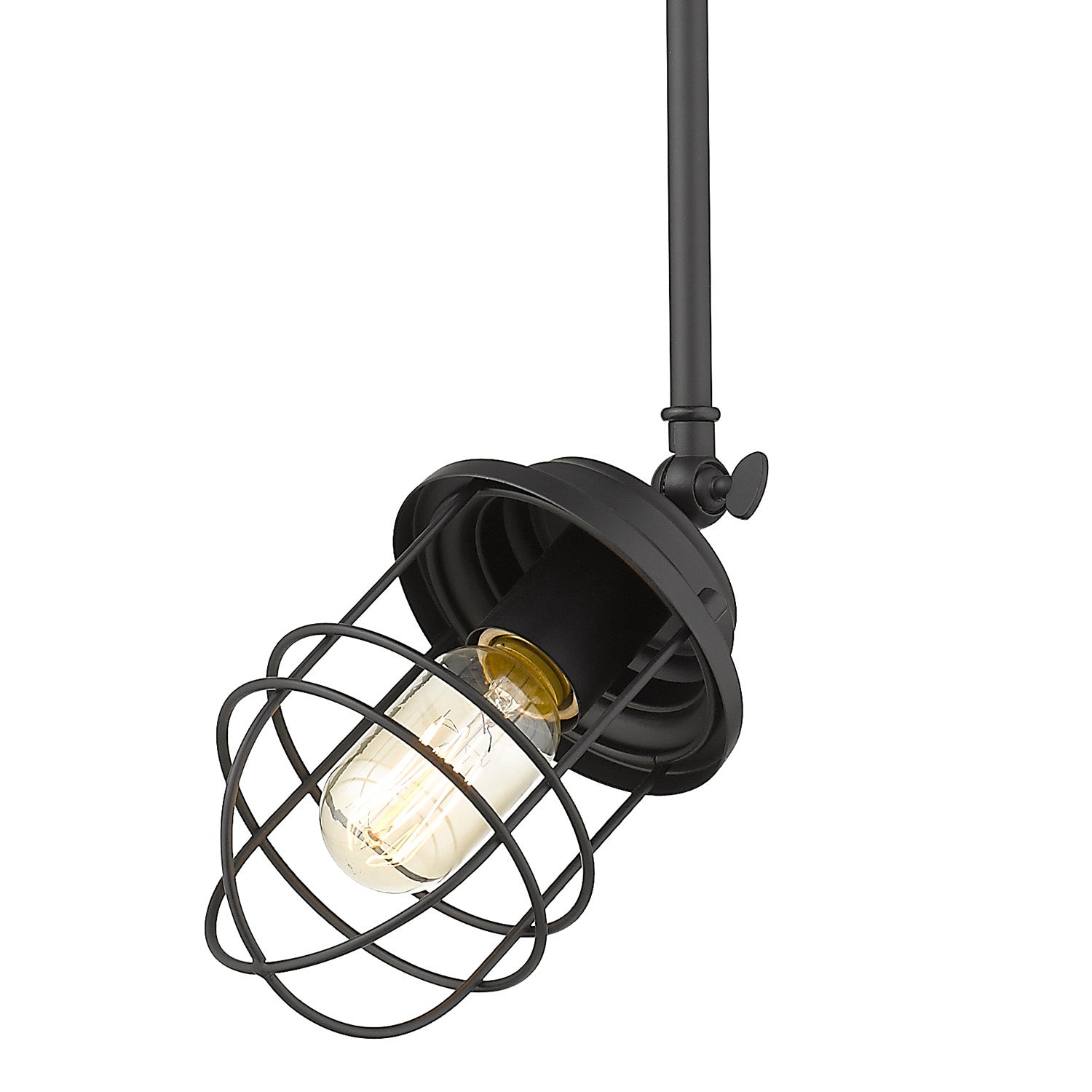 Golden - 9808-M1L BLK - One Light Mini Pendant - Seaport - Matte Black