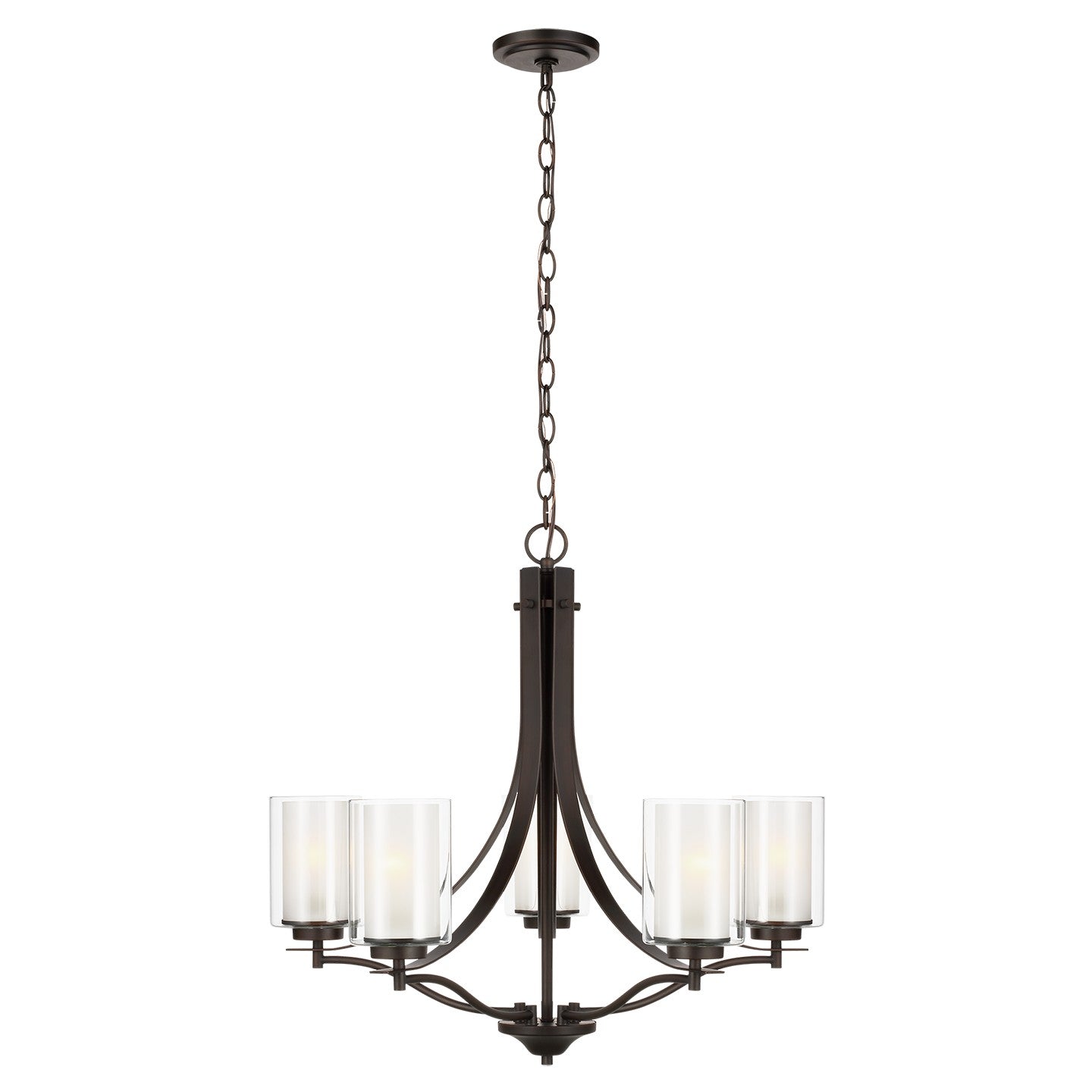 Generation Lighting - 3137305EN3-710 - Five Light Chandelier - Elmwood Park - Bronze