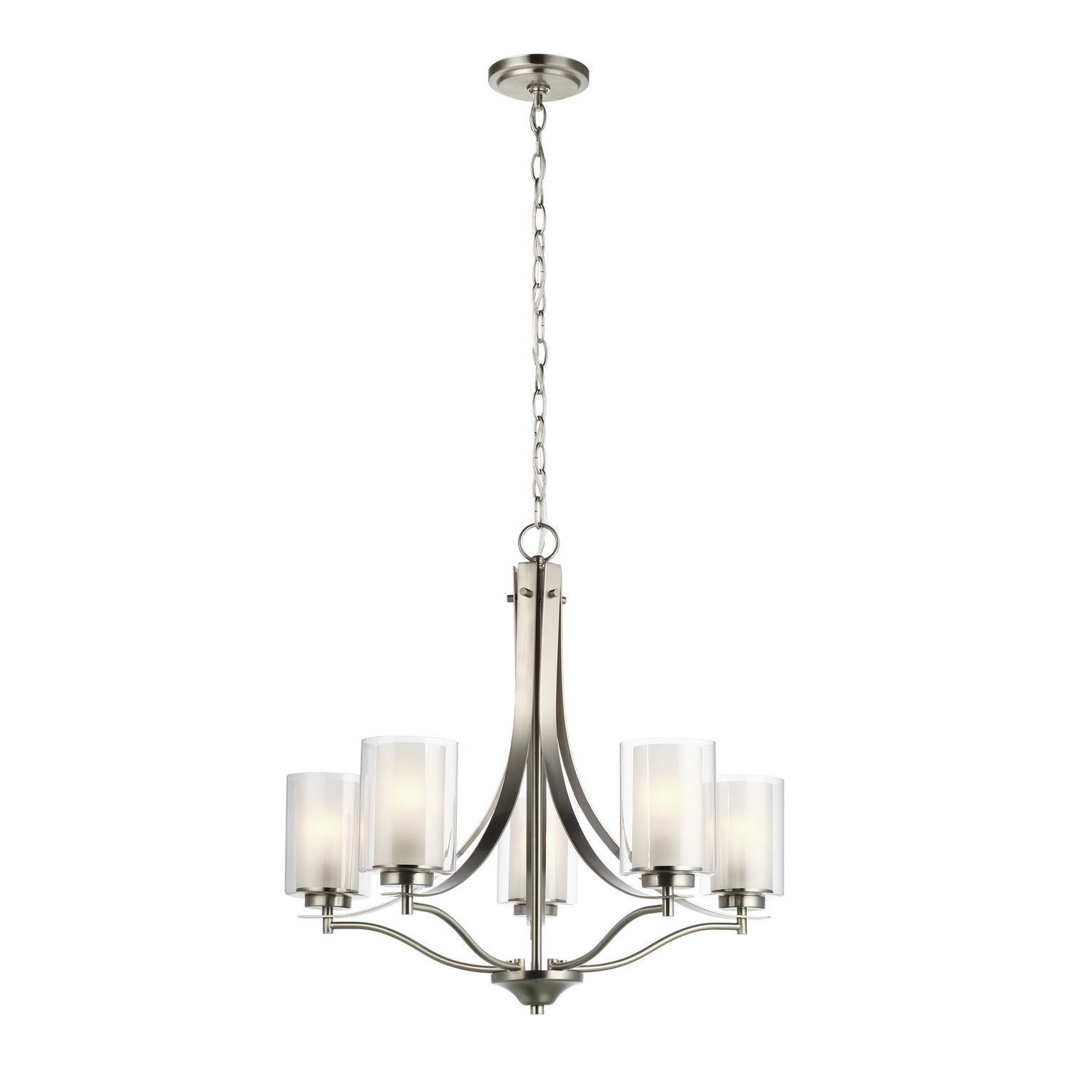 Generation Lighting - 3137305EN3-962 - Five Light Chandelier - Elmwood Park - Brushed Nickel