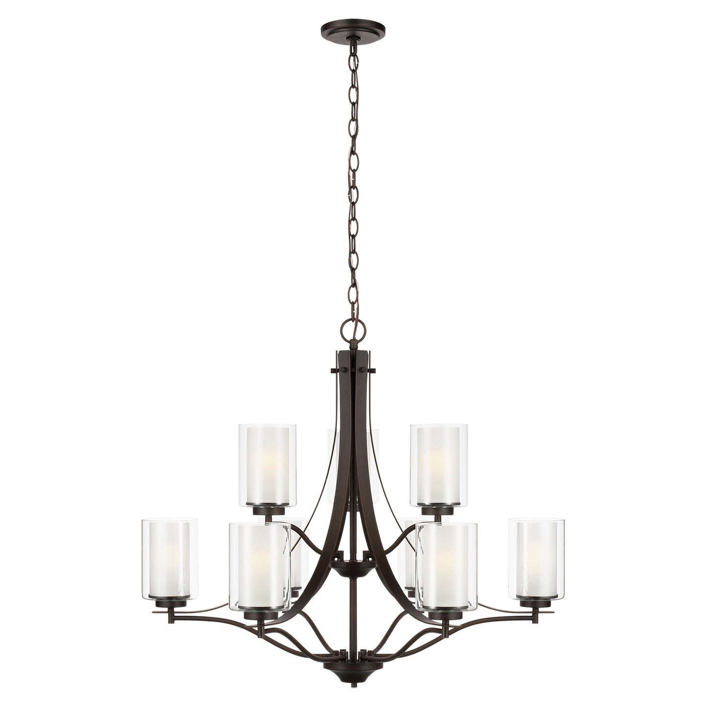 Generation Lighting - 3137309EN3-710 - Nine Light Chandelier - Elmwood Park - Bronze
