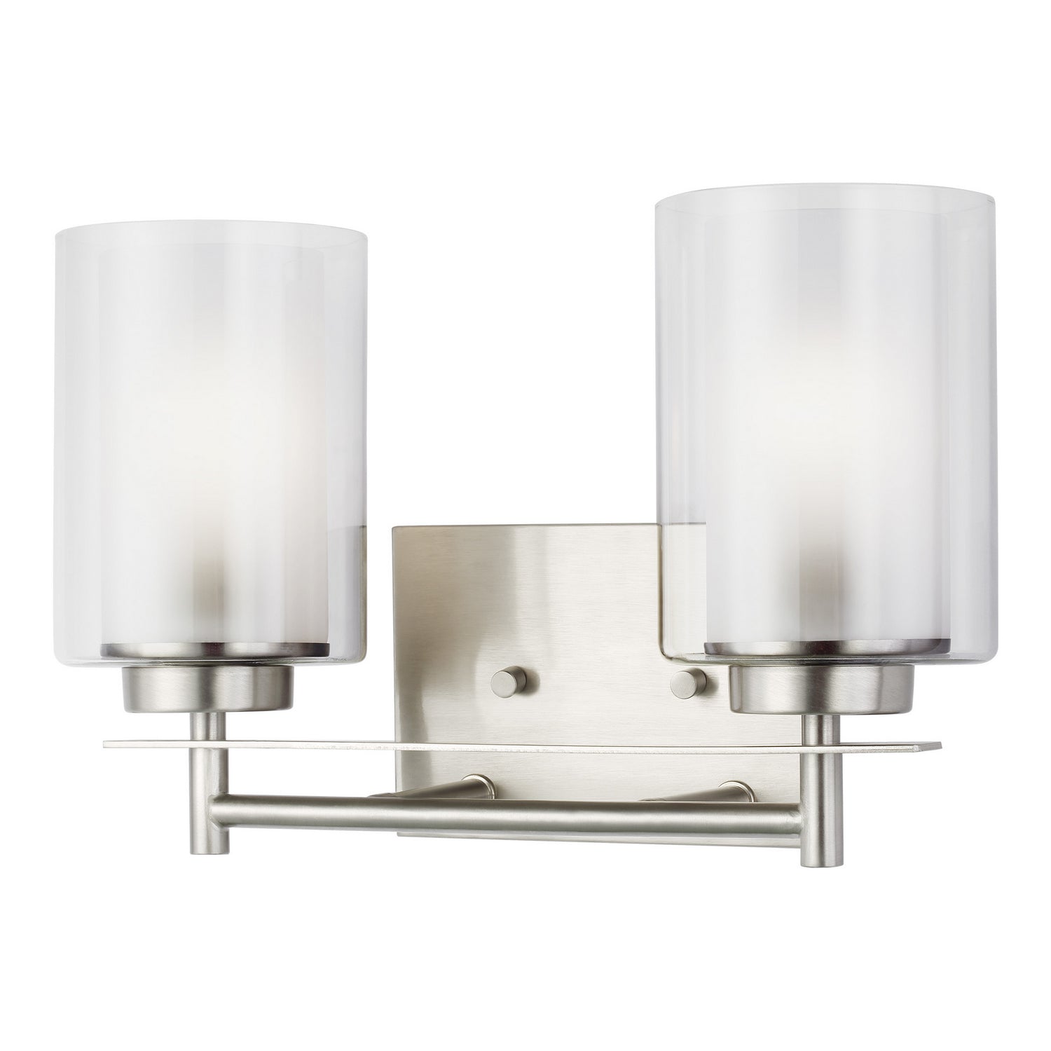Generation Lighting - 4437302-962 - Two Light Wall / Bath - Elmwood Park - Brushed Nickel