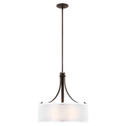 Generation Lighting - 6537303-710 - Three Light Pendant - Elmwood Park - Bronze