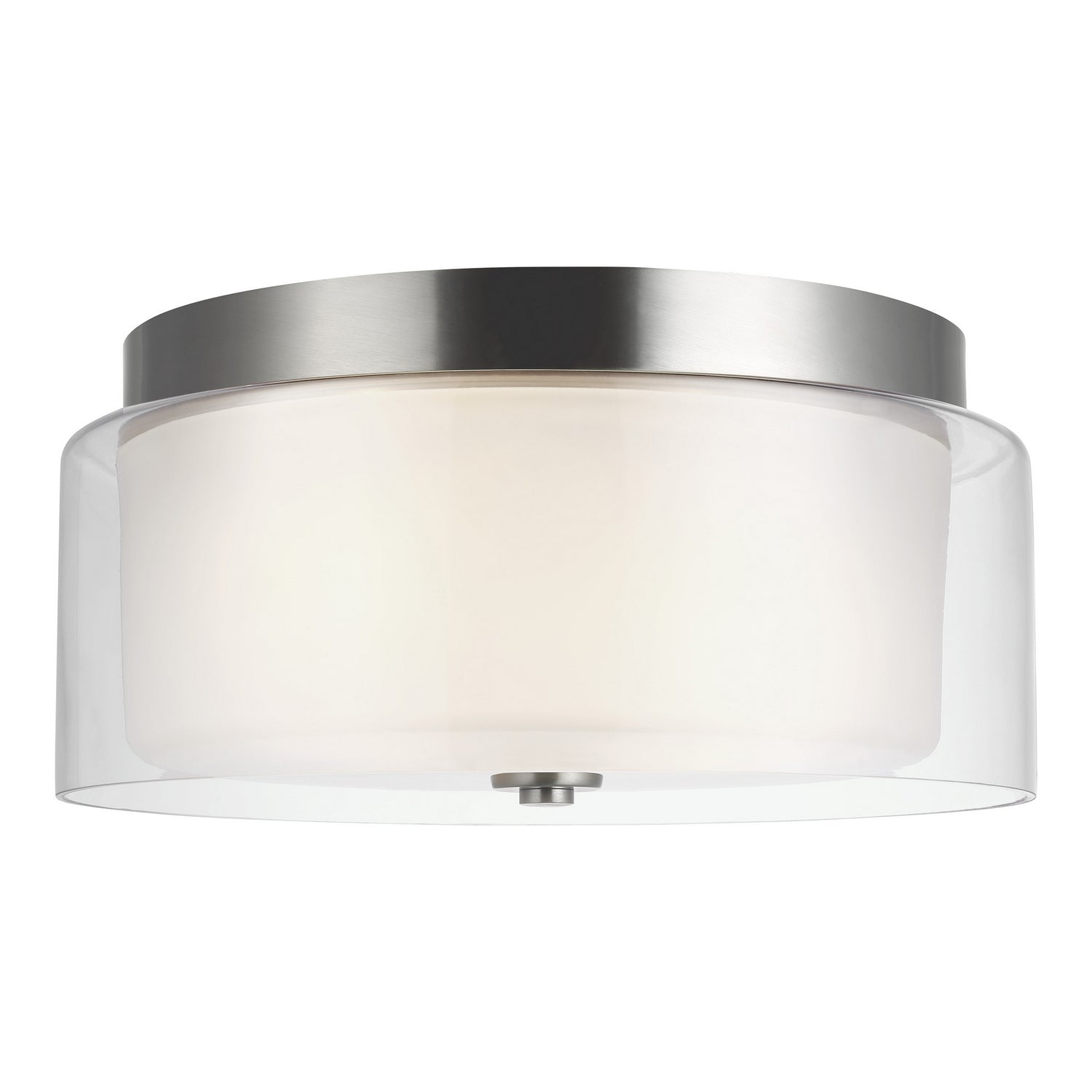 Generation Lighting - 7537302-962 - Two Light Flush Mount - Elmwood Park - Brushed Nickel