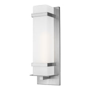Generation Lighting - 8720701EN3-04 - One Light Outdoor Wall Lantern - Alban - Satin Aluminum