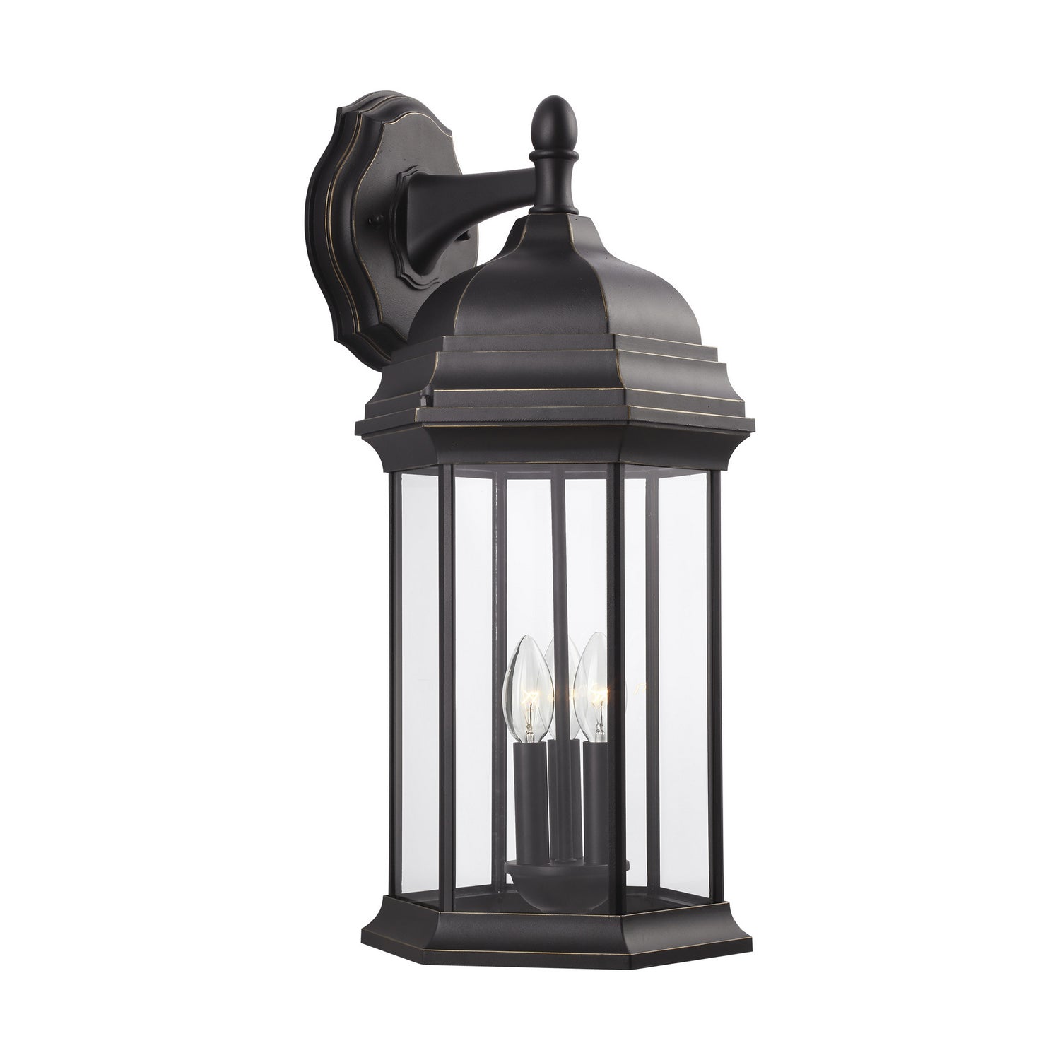 Generation Lighting - 8738703-71 - Three Light Outdoor Wall Lantern - Sevier - Antique Bronze