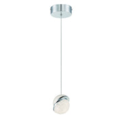 George Kovacs - P1441-077-L - LED Mini Pendant - Silver Slice - Chrome