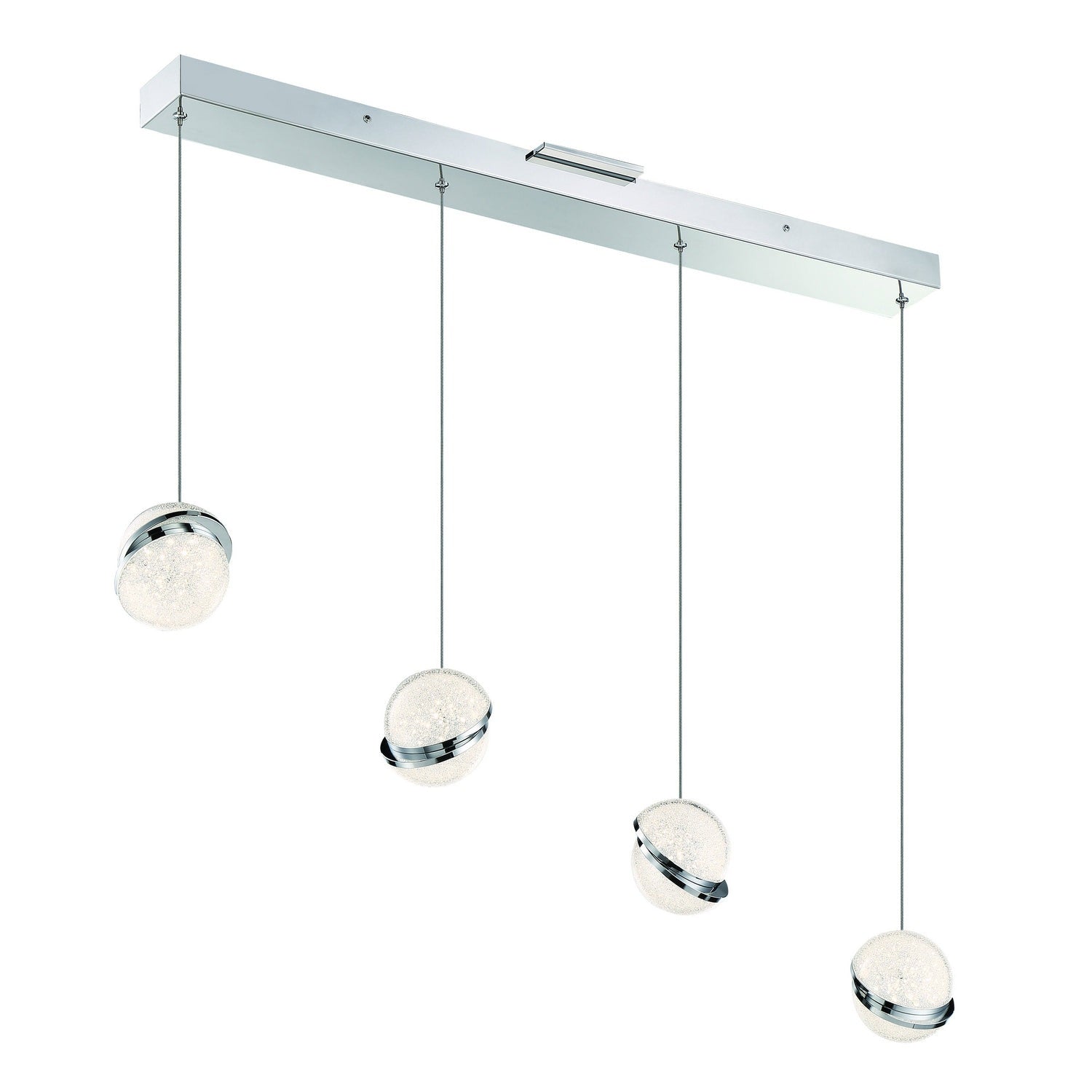 George Kovacs - P1444-077-L - LED Pendant - Silver Slice - Chrome