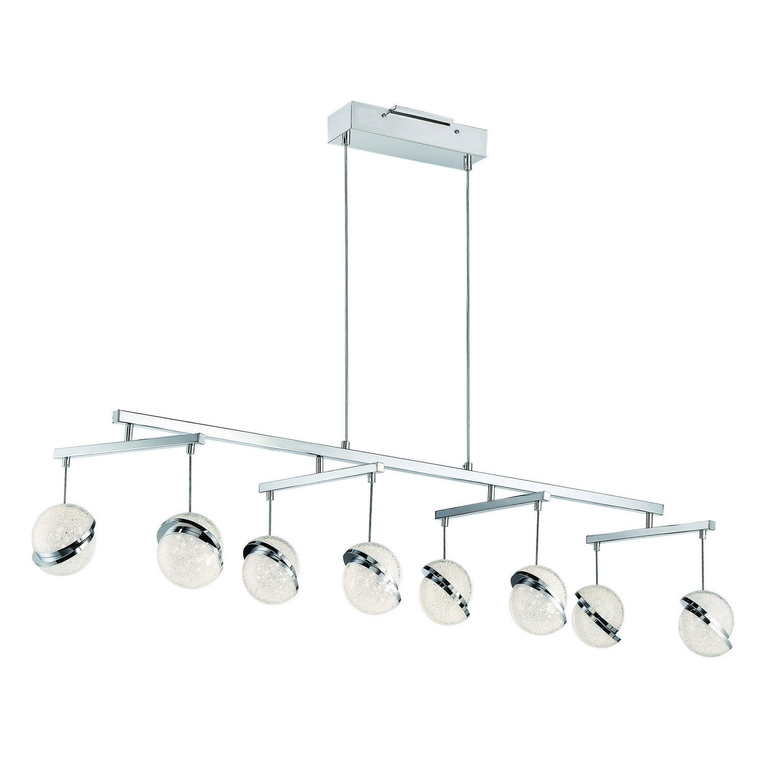 George Kovacs - P1448-077-L - LED Island Pendant - Silver Slice - Chrome