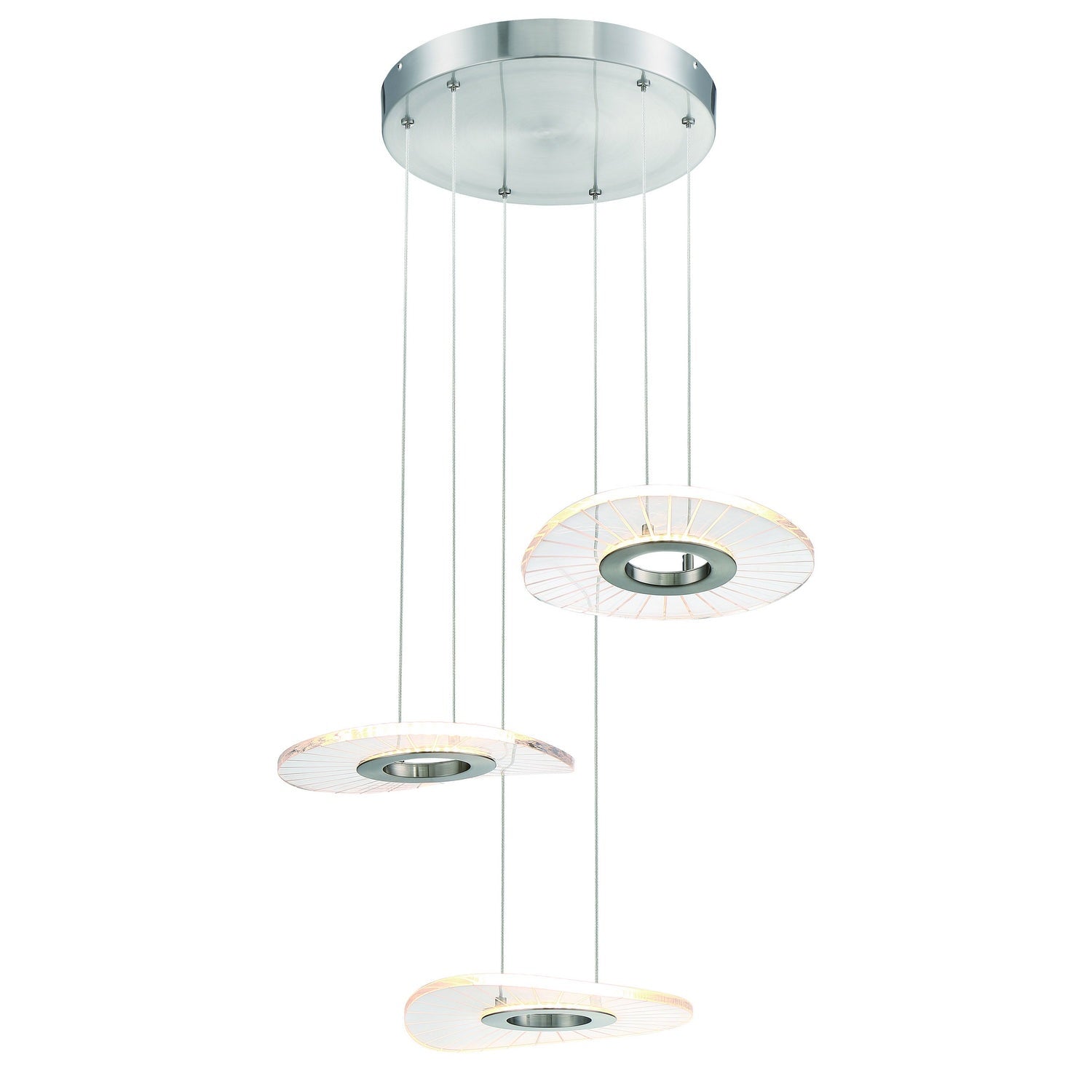 George Kovacs - P1783-084-L - LED Pendant - Light Ray - Brushed Nickel