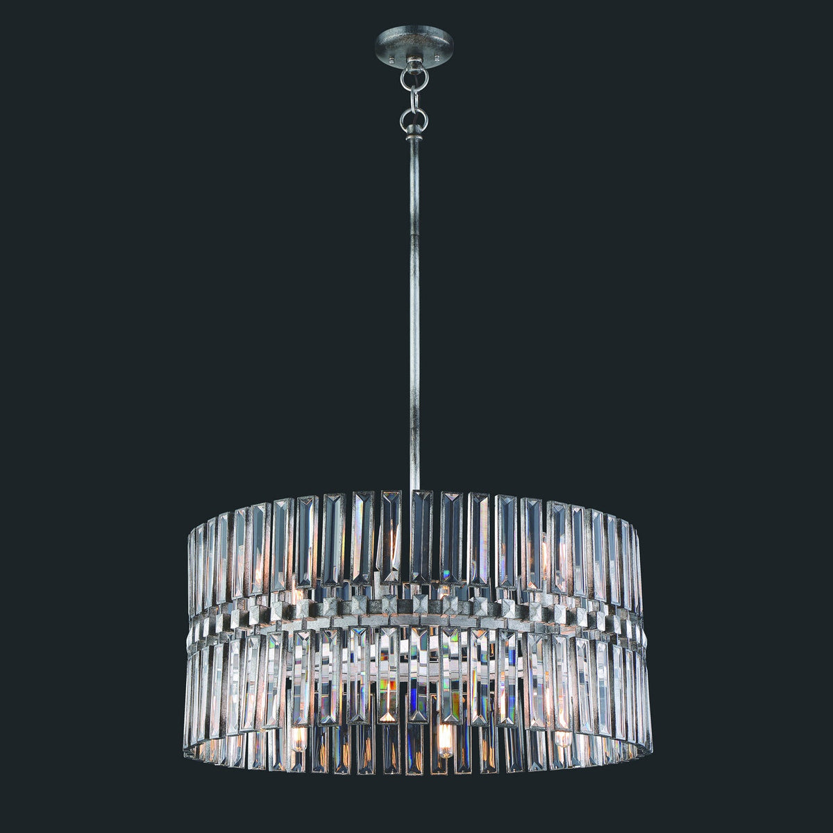 Metropolitan - N7712-700 - 12 Light Pendant - Belle Aurore - Shadow Silver Leaf