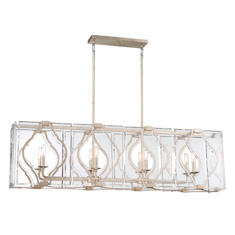 Metropolitan - N7766-683 - Eight Light Island Pendant - Brenton Cove - Gold Mist Gold Leaf