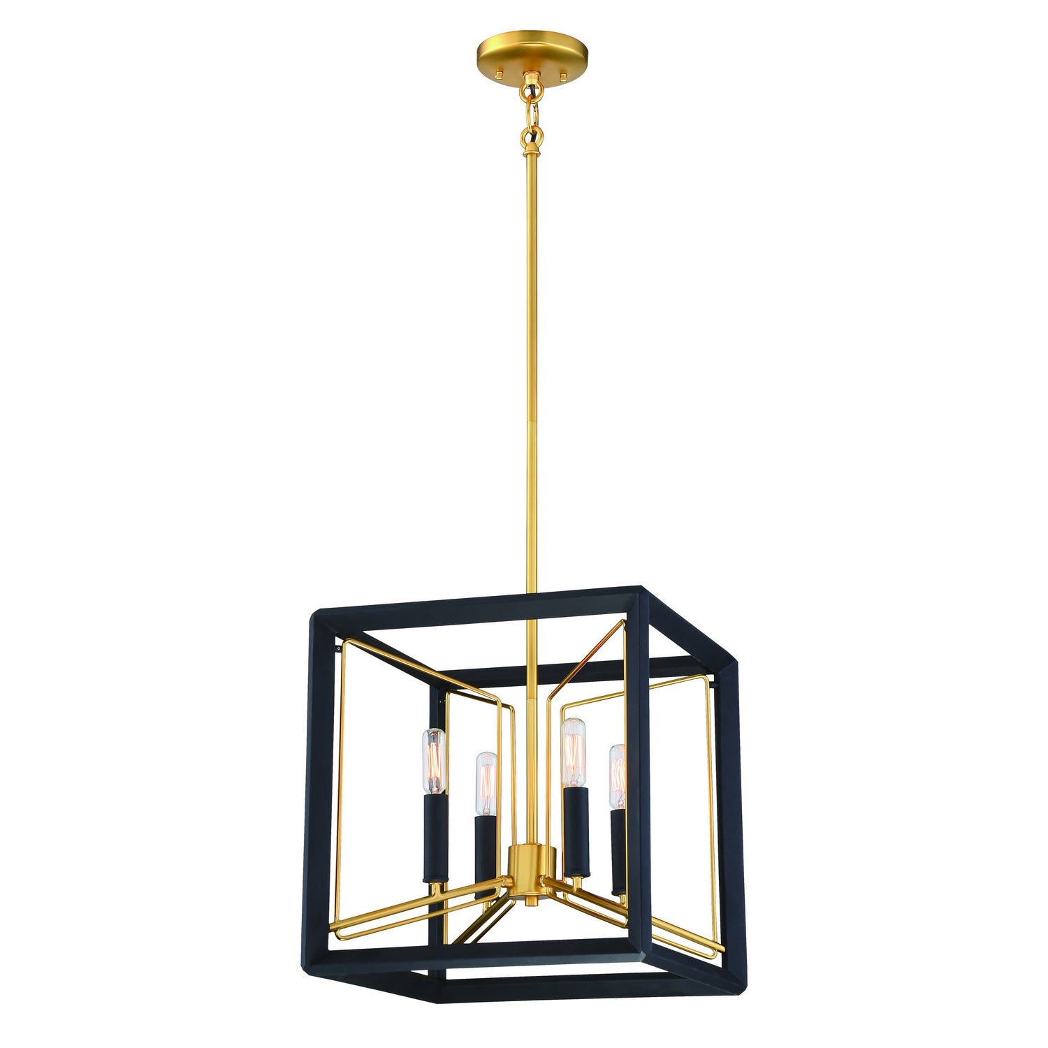Metropolitan - N7854-707 - Four Light Pendant - Sable Point - Sand Coal With Honey Gold Acce