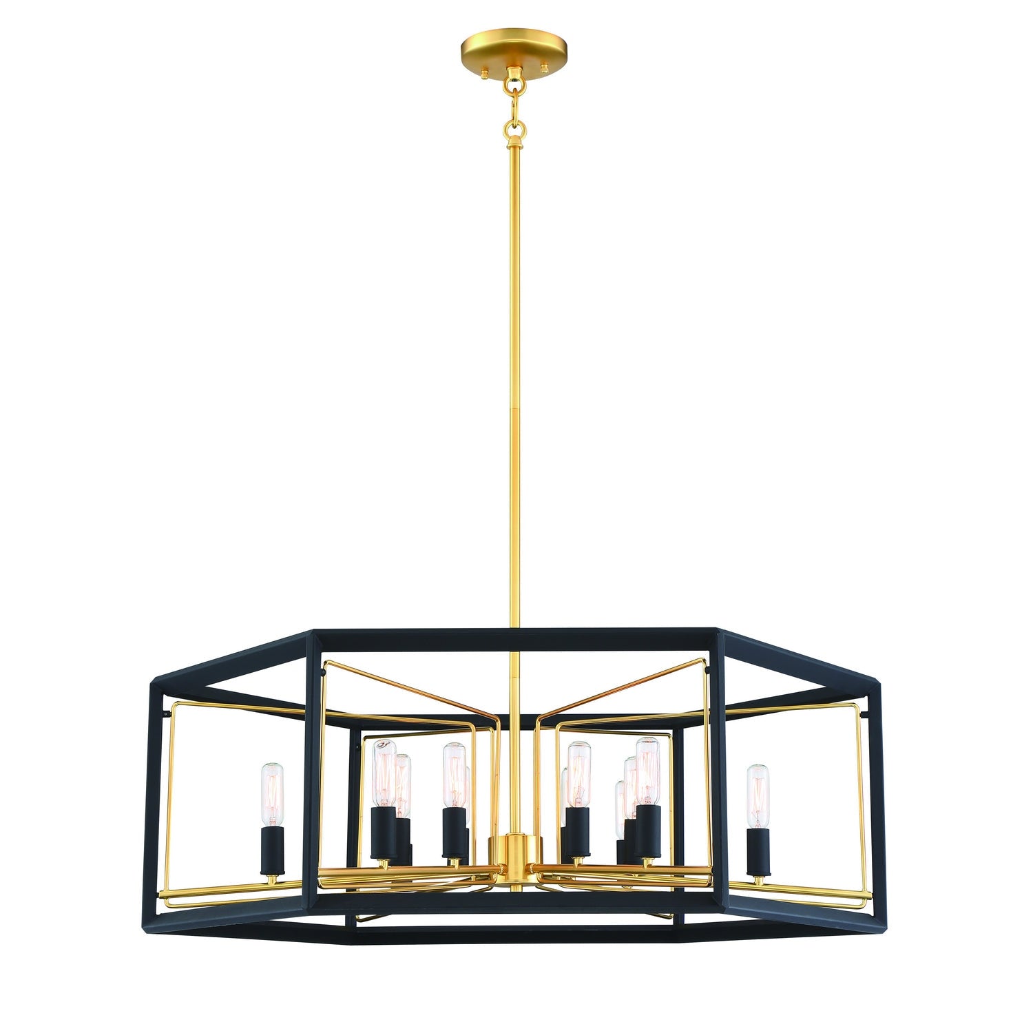 Metropolitan - N7855-707 - 12 Light Pendant - Sable Point - Sand Coal With Honey Gold Acce