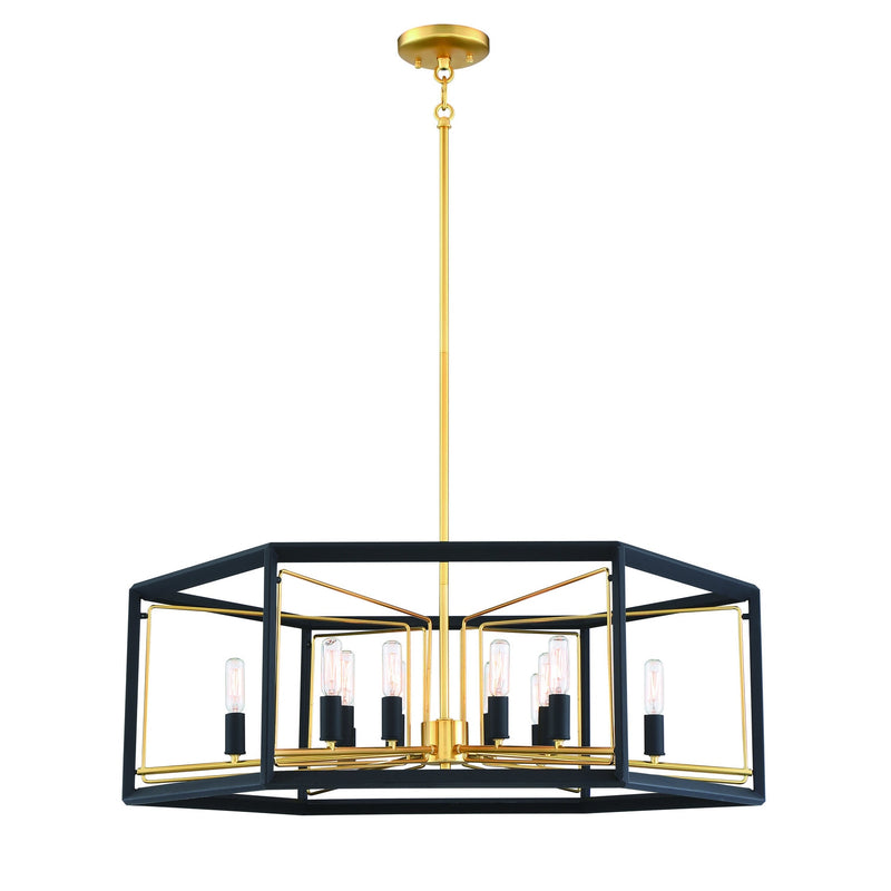 Metropolitan - N7855-707 - 12 Light Pendant - Sable Point - Sand Coal With Honey Gold Acce