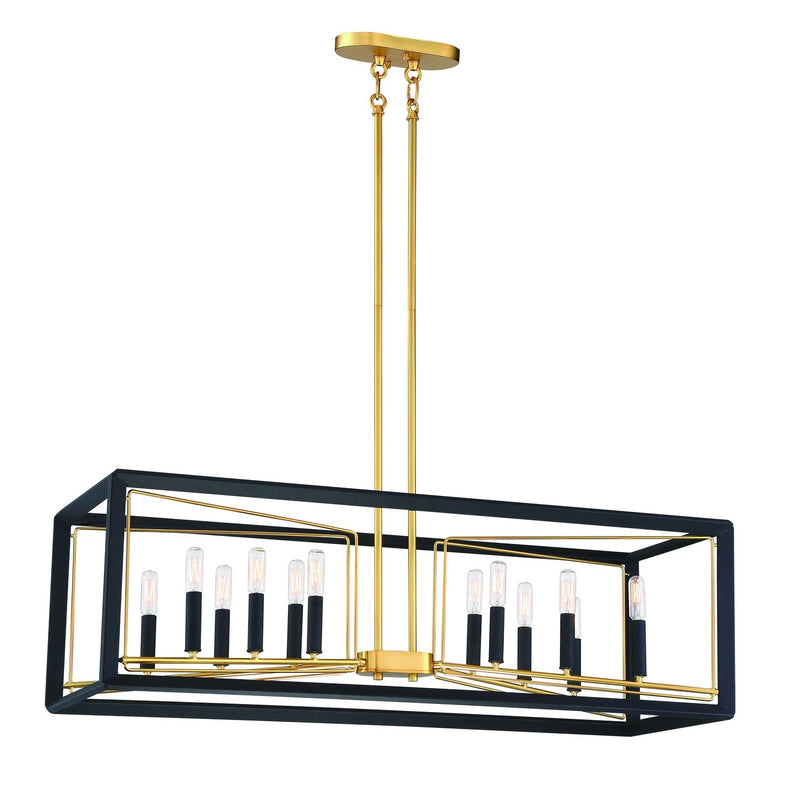 Metropolitan - N7856-707 - 12 Light Pendant - Sable Point - Sand Coal With Honey Gold Acce