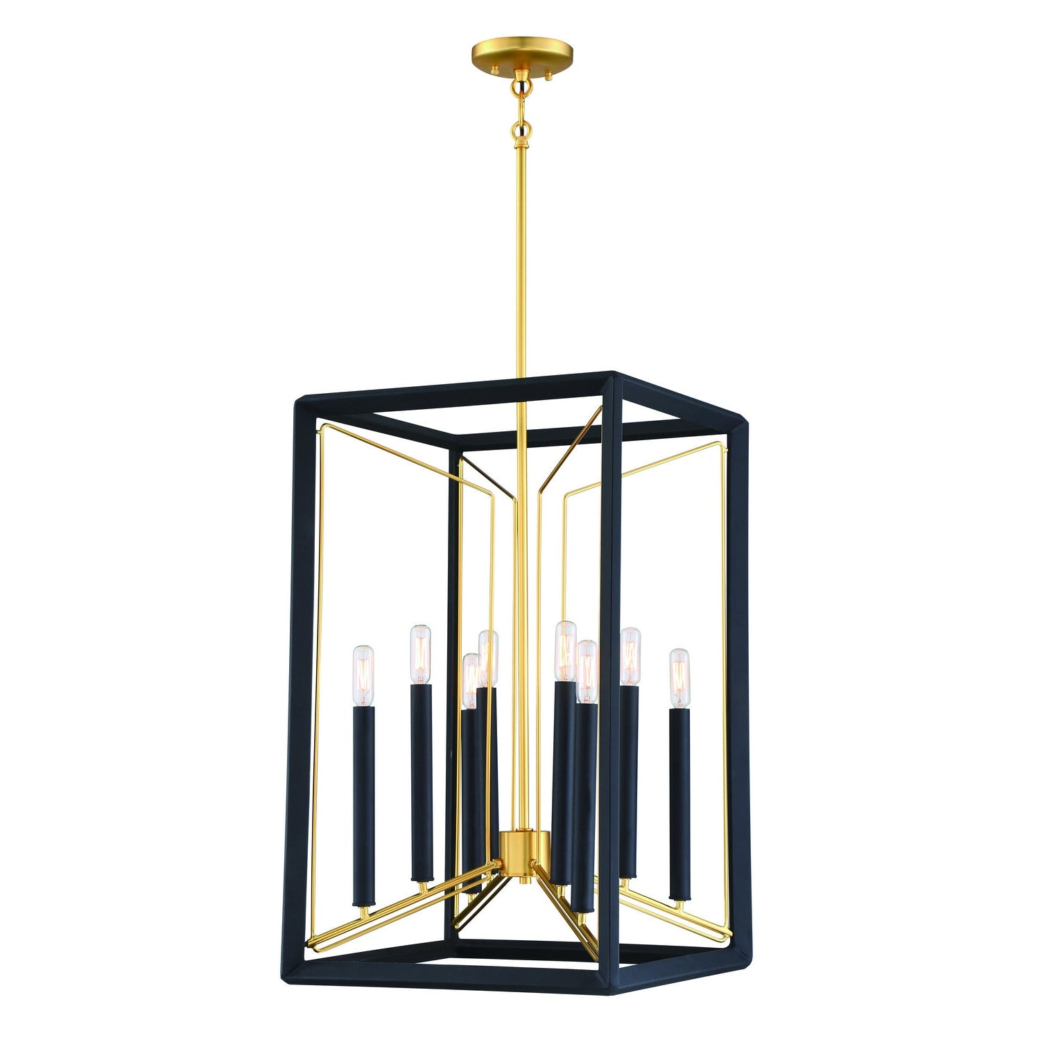 Metropolitan - N7858-707 - Eight Light Pendant - Sable Point - Sand Coal With Honey Gold Acce
