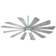 Minka Aire - F870L-BS - 65" Ceiling Fan - Windmolen - Brushed Steel