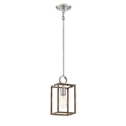 Minka-Lavery - 4010-280 - One Light Pendant - Country Estates - Sun Faded Wood W/Brushed Nicke