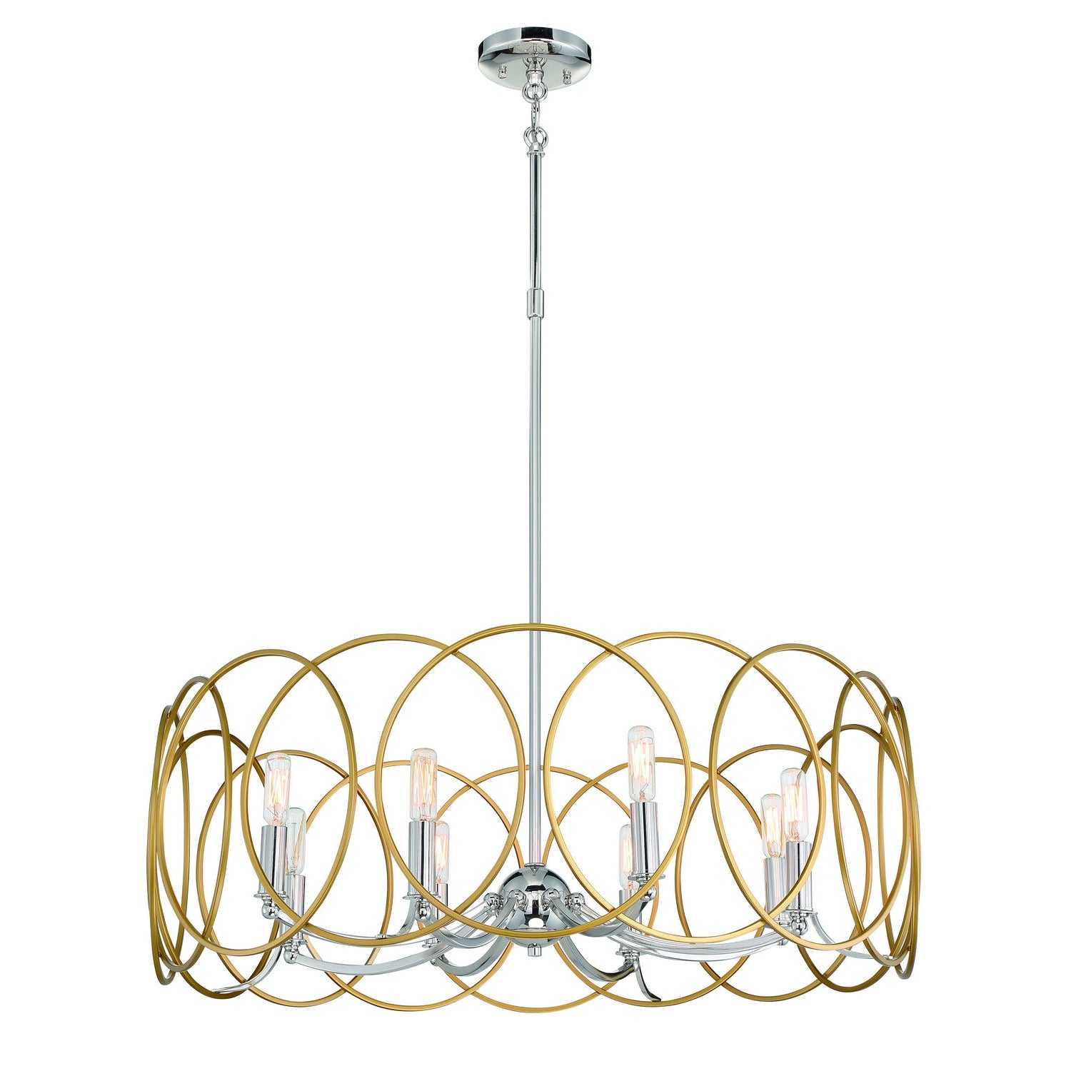 Minka-Lavery - 4028-679 - Eight Light Pendant - Chassell - Painted Honey Gold With Polish