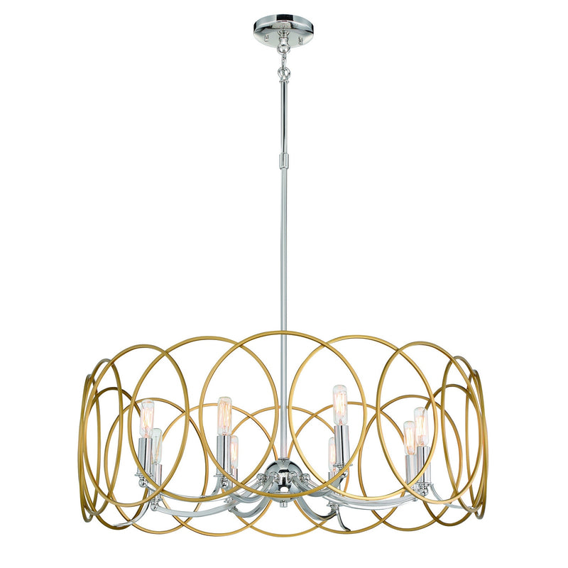Minka-Lavery - 4028-679 - Eight Light Pendant - Chassell - Painted Honey Gold With Polish