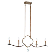 Minka-Lavery - 4834-690 - Four Light Island Pendant - Ava Libertine - Pale Gold With Distressed Bron