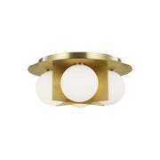 Visual Comfort Modern - 700FMOBLR-LED930 - LED Flush Mount - Orbel - Aged Brass