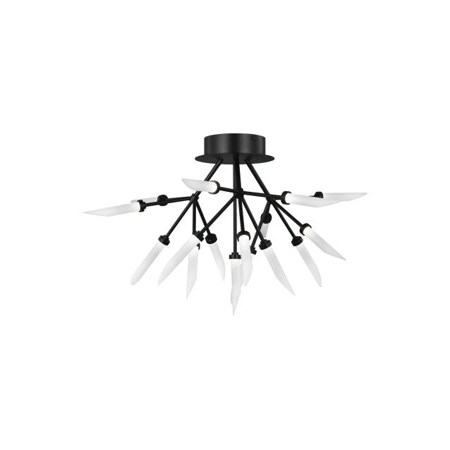 Visual Comfort Modern - 700FMSPRB-LED927 - LED Flush Mount - Spur - Matte Black