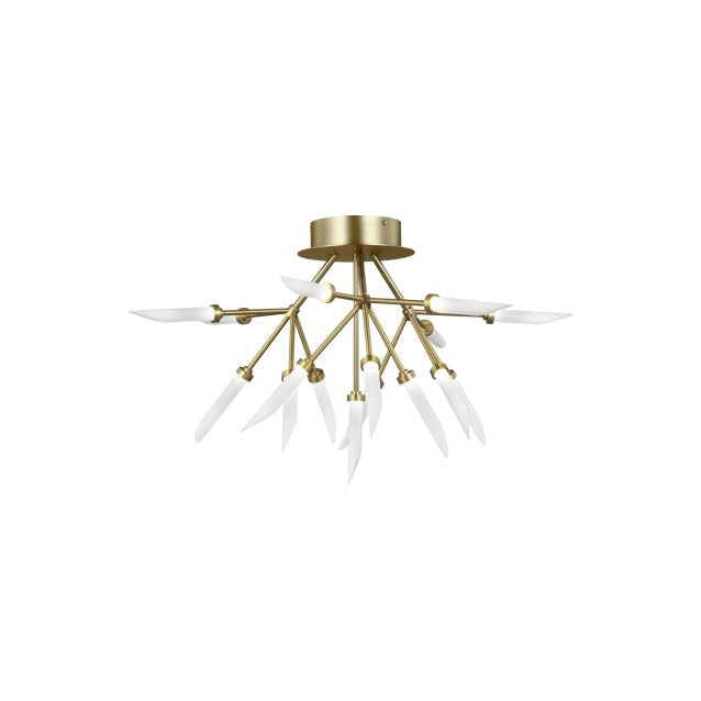 Visual Comfort Modern - 700FMSPRR-LED927 - LED Flush Mount - Spur - Aged Brass