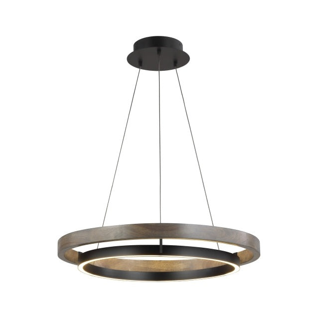 Visual Comfort Modern - 700GRC30BW-LED930 - LED Chandelier - Grace - Matte Black/Weathered Oak Wood