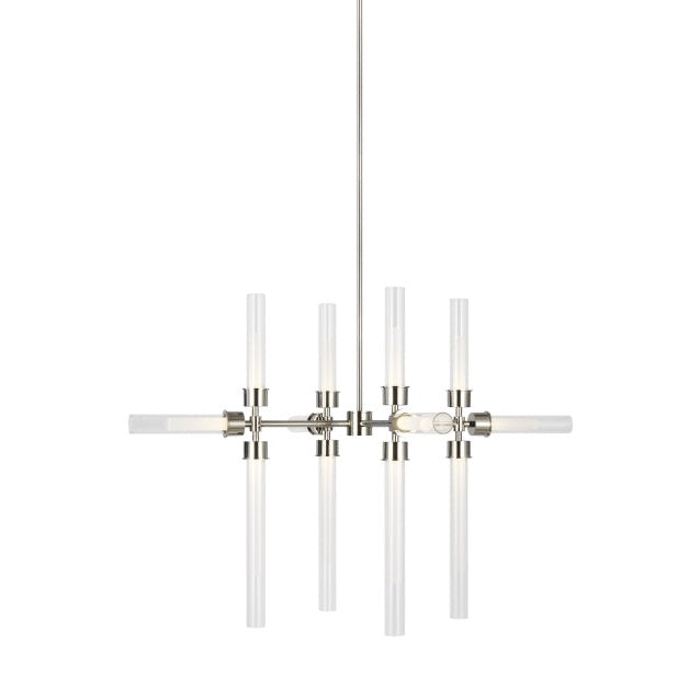 Visual Comfort Modern - 700LNG12N-LED930 - LED Chandelier - Linger - Polished Nickel