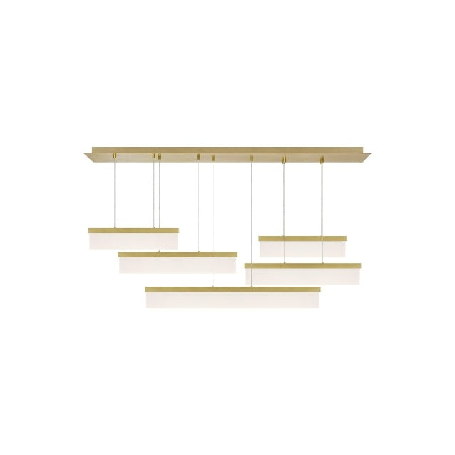Visual Comfort Modern - 700LSSWPR-LED930 - LED Suspension - Sweep - Aged Brass