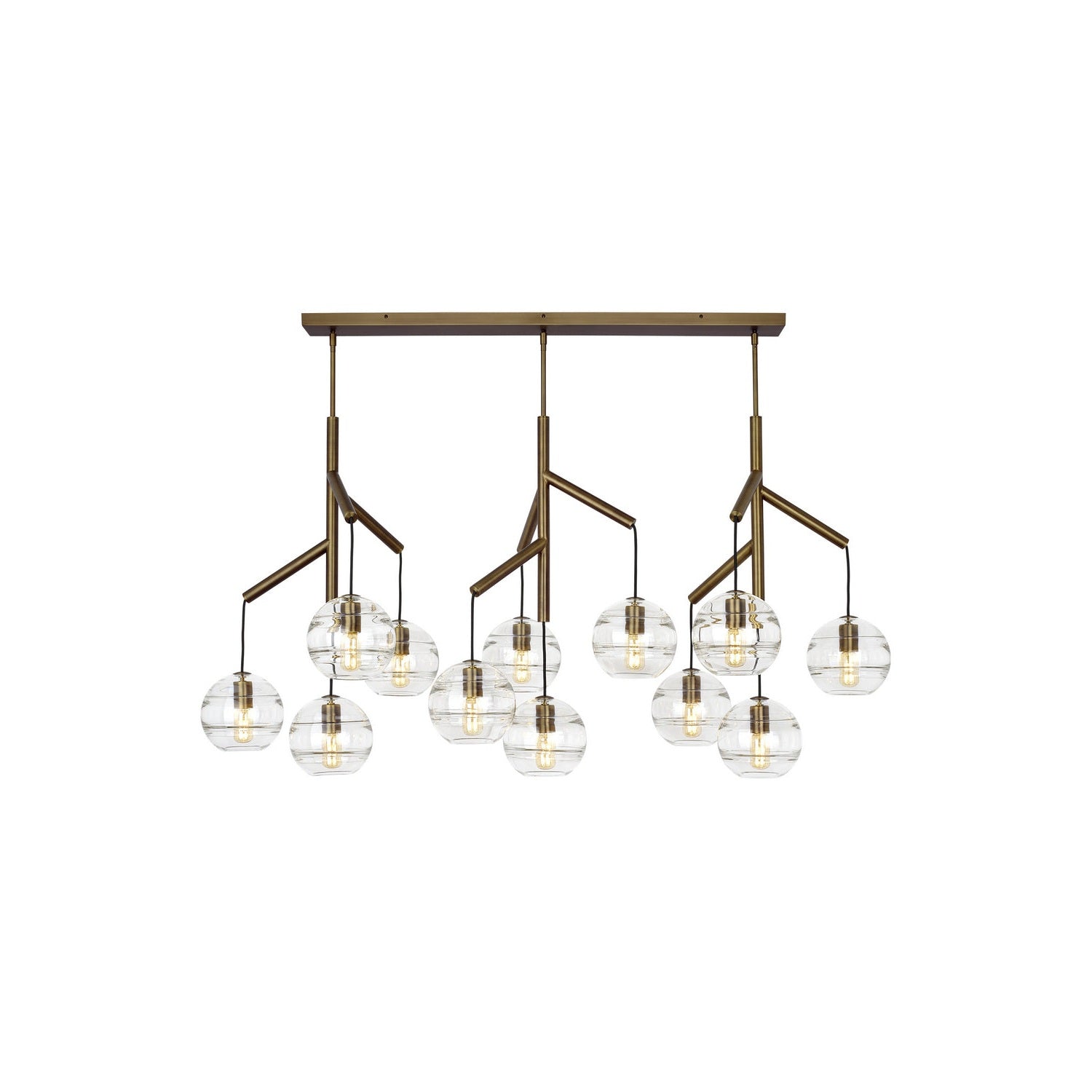 Visual Comfort Modern - 700SDNMPL3CR - 12 Light Chandelier - Sedona - Aged Brass