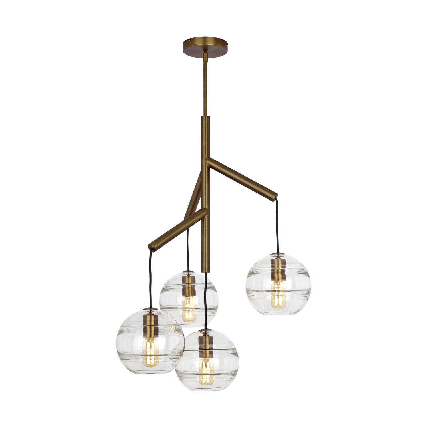 Visual Comfort Modern - 700SDNMPR1CR - Four Light Chandelier - Sedona - Aged Brass