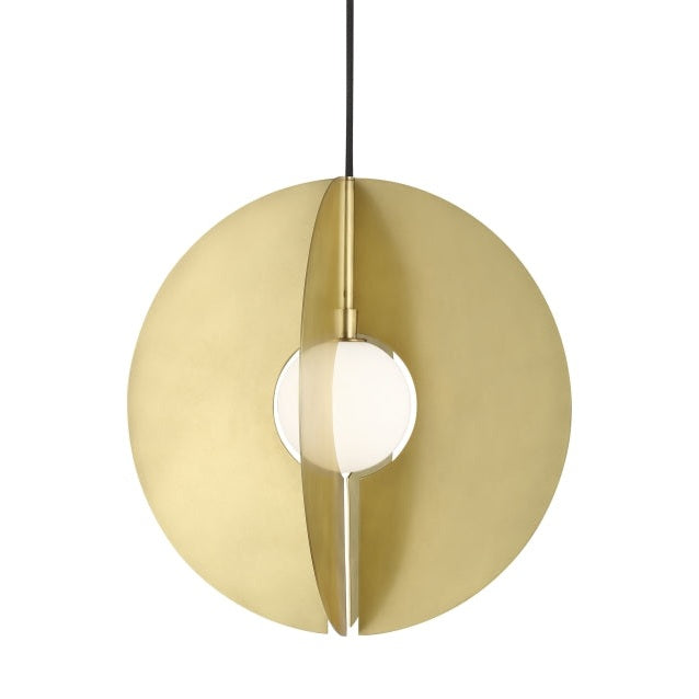 Visual Comfort Modern - 700TDOBLRR - One Light Pendant - Orbel - Aged Brass