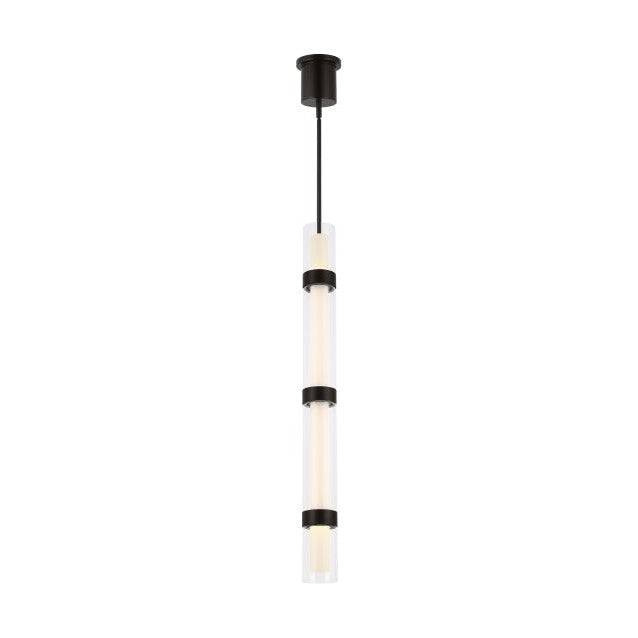 Visual Comfort Modern - 700TDWIT4B-LED930 - LED Pendant - Wit - Black