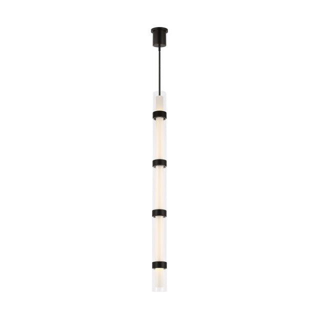 Visual Comfort Modern - 700TDWIT5B-LED930 - LED Pendant - Wit - Black