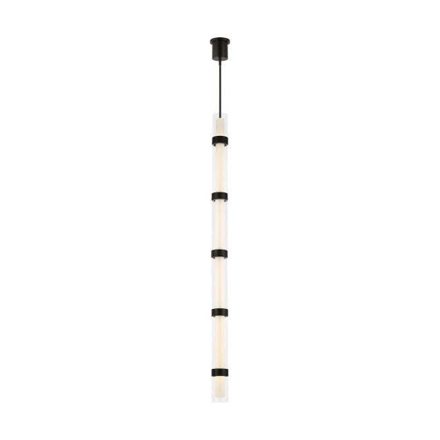 Visual Comfort Modern - 700TDWIT6B-LED930 - LED Pendant - Wit - Black