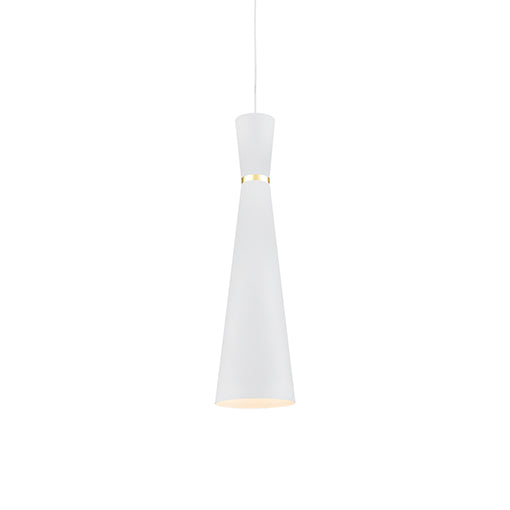 Kuzco Lighting - 493206-WH/GD - One Light Pendant - Vanderbilt - White With Gold Detail
