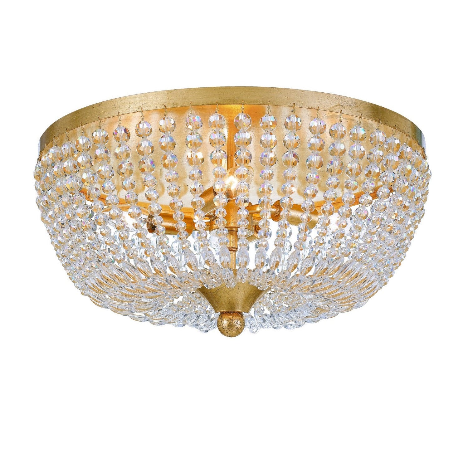 Crystorama - 605-GA - Four Light Flush Mount - Rylee - Antique Gold