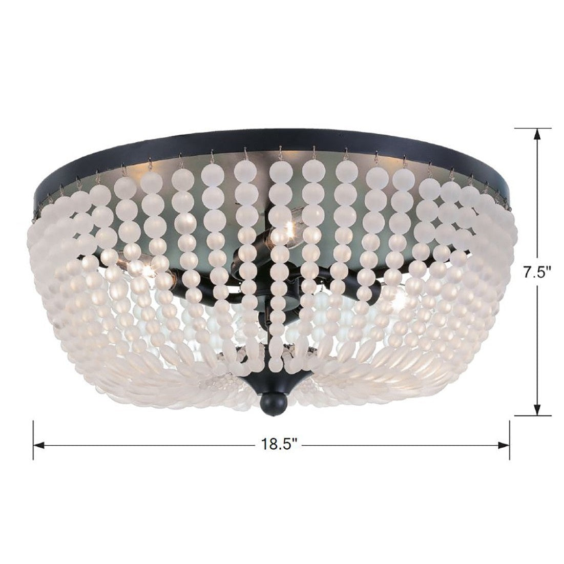 Crystorama - 605-MK - Four Light Flush Mount - Rylee - Matte Black