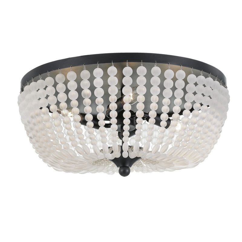 Crystorama - 605-MK - Four Light Flush Mount - Rylee - Matte Black