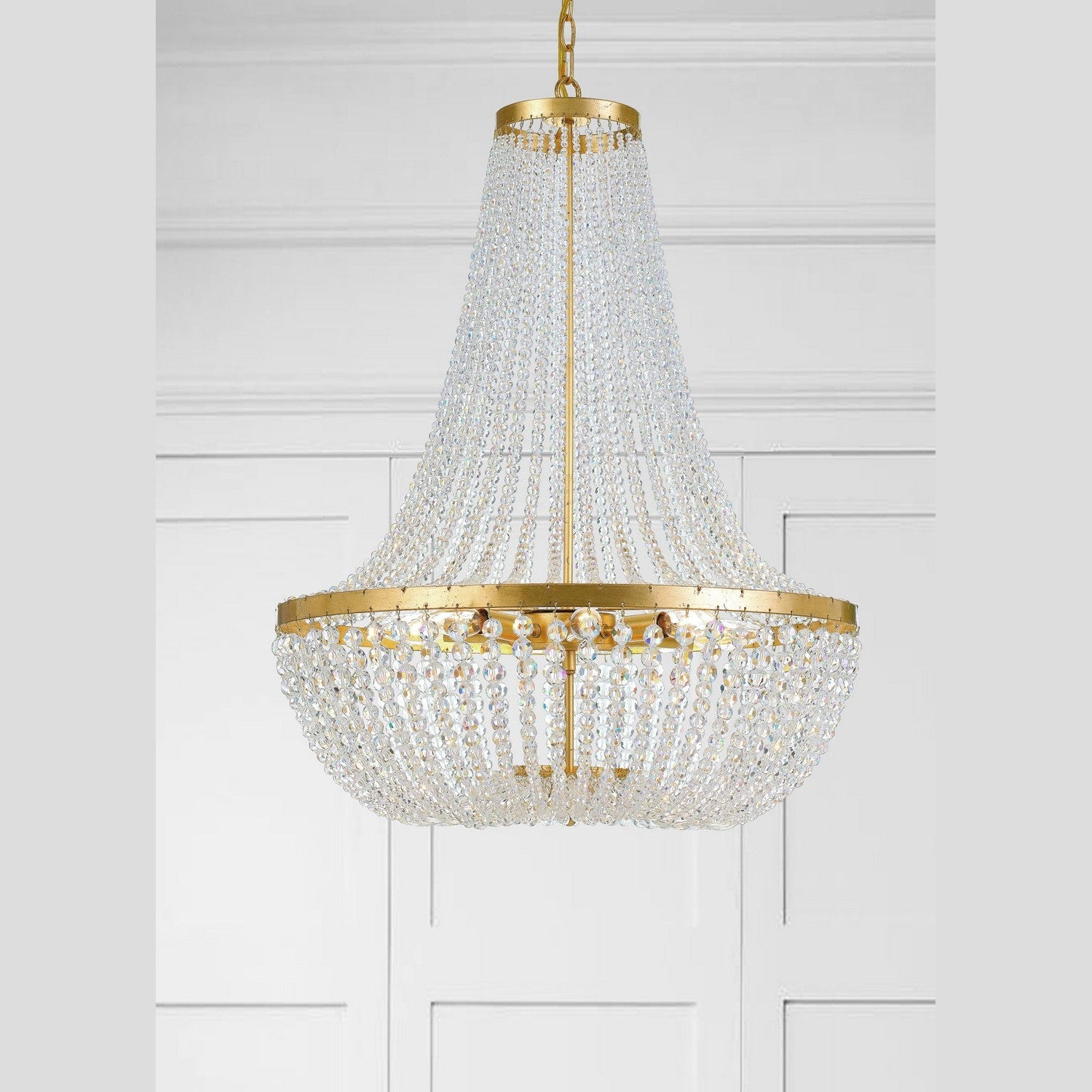 Crystorama - 609-GA - Eight Light Chandelier - Rylee - Antique Gold